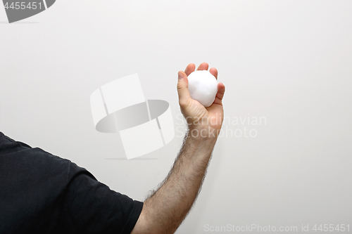 Image of Hand With Snowball