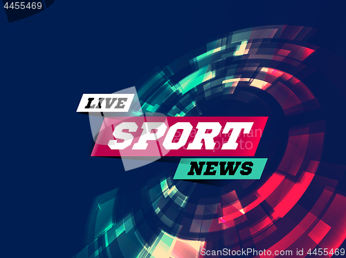 Image of Live Sport News Can be used as design for television news, Internet media, landing page. Vector