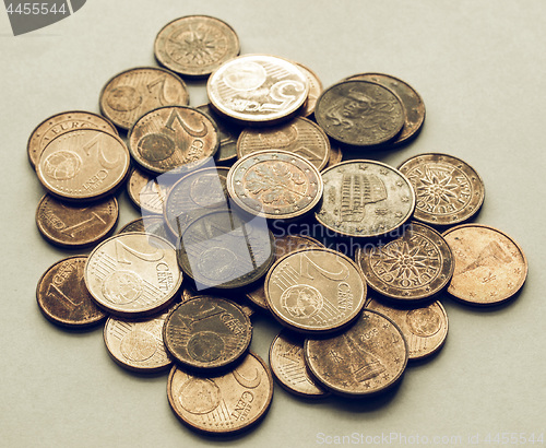 Image of Vintage Euro coins