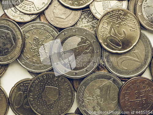 Image of Vintage Euro coins