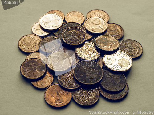 Image of Vintage Euro coins
