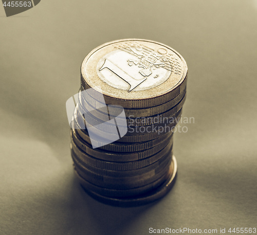 Image of Vintage Many one Euro coins