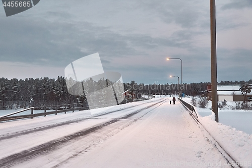 Image of Snowy winter road