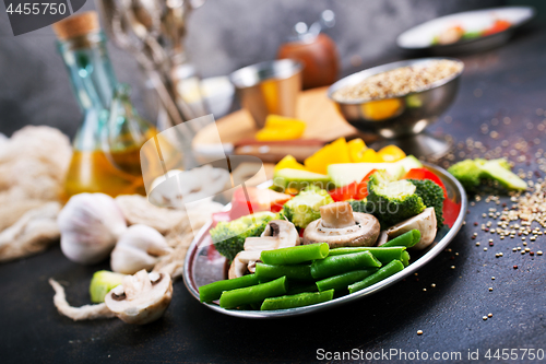 Image of vegetables and mushrooms