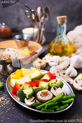Image of vegetables and mushrooms