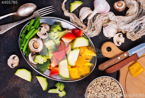 Image of vegetables and mushrooms