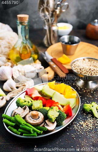 Image of vegetables and mushrooms