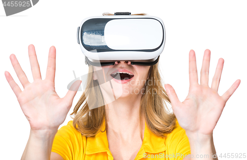 Image of Woman with VR glasses