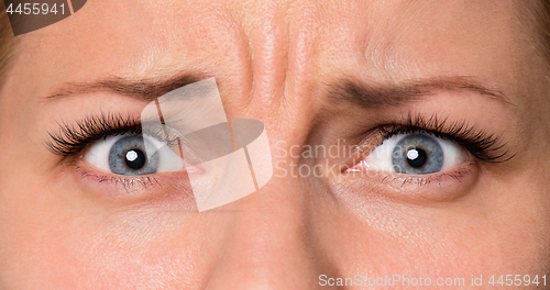 Image of Face woman with eyes and eyelashes