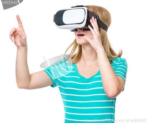 Image of Woman with VR glasses