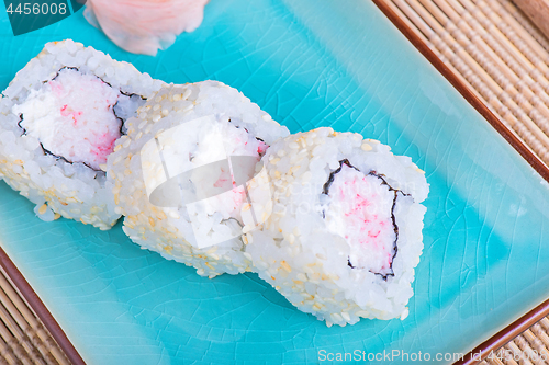 Image of California maki sushi with crab meat