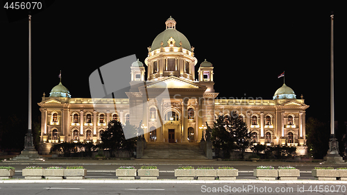 Image of Serbian Parliament Night