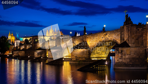 Image of Charles bridge at dusk