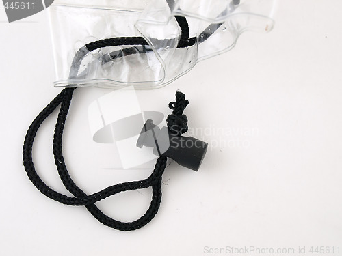 Image of Drawstring on a Clear Bag