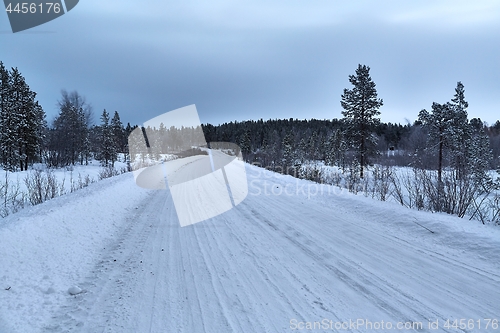 Image of Snowy winter road