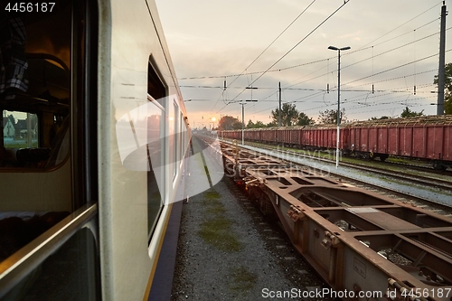 Image of Train Journey at Dusk