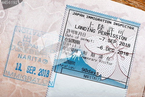 Image of Japan visa stamp