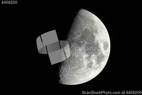 Image of Moon First Quarter detailed closeup