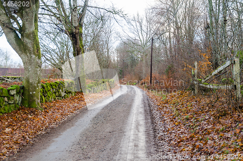 Image of Gravel road in an old rural landscape