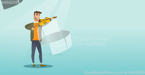 Image of Man playing the violin vector illustration.