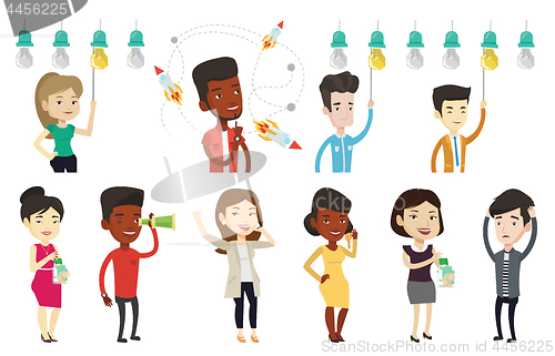Image of Vector set of business characters.