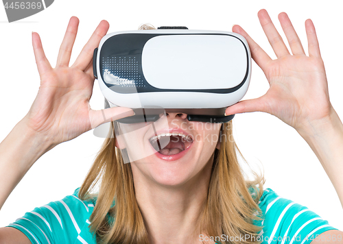 Image of Woman with VR glasses