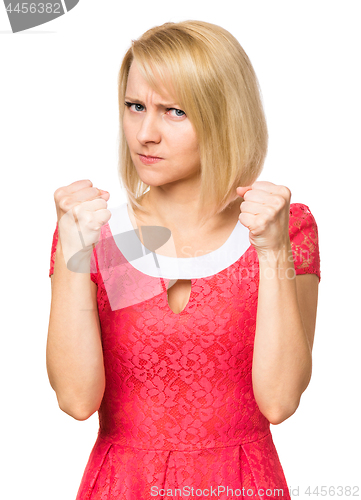 Image of Portrait woman on white background