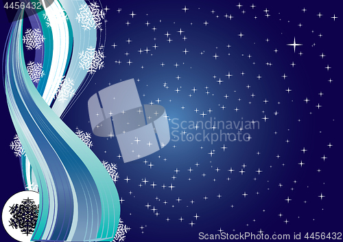 Image of Snowflakes  on winter Night,  Background for your Greetings card