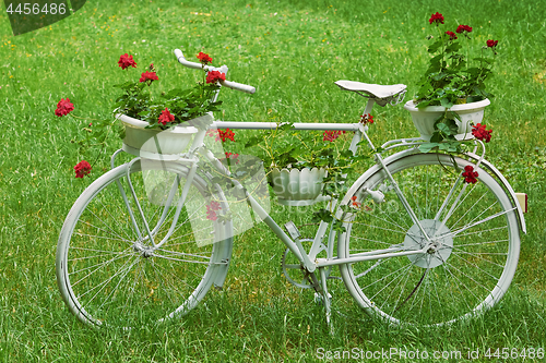 Image of White Retro Bicycle