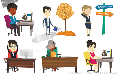 Image of Vector set of business characters.