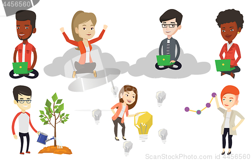 Image of Vector set of business characters.