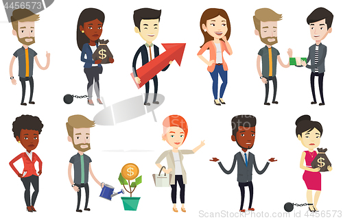 Image of Vector set of business characters.