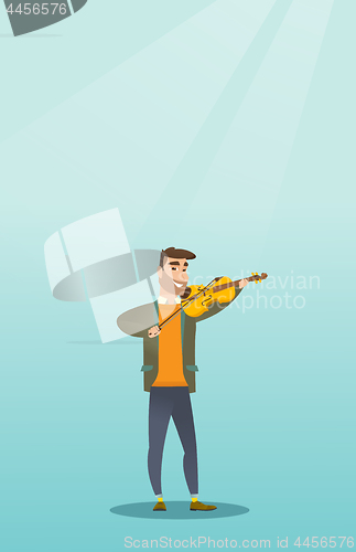 Image of Man playing the violin vector illustration.
