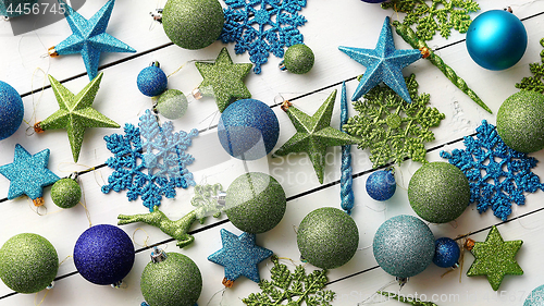 Image of Christmas decoration top view.