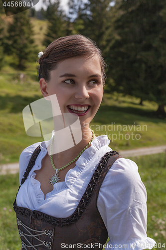 Image of Attractive Bavarian young woman