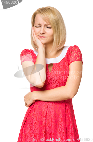 Image of Portrait woman on white background