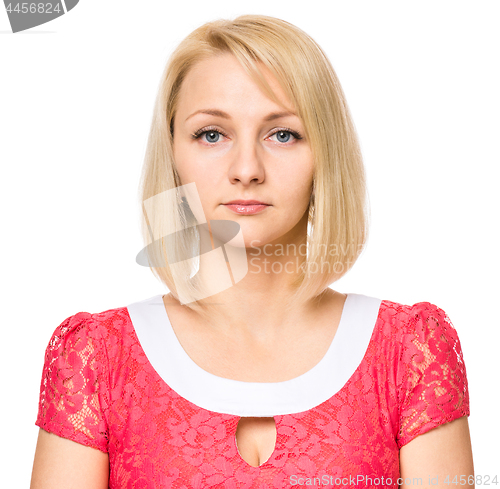 Image of Portrait woman on white background