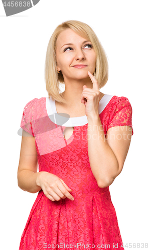 Image of Portrait woman on white background