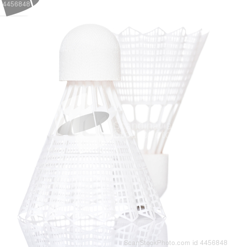 Image of White shuttlecock for badminton