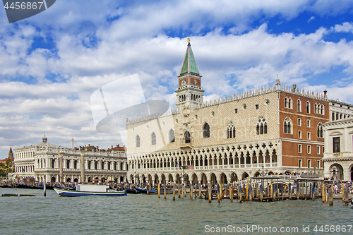 Image of Views of beautiful buildings, gondolas, bridges and canals in Ve