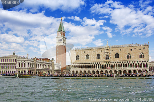 Image of Views of beautiful buildings, gondolas, bridges and canals in Ve