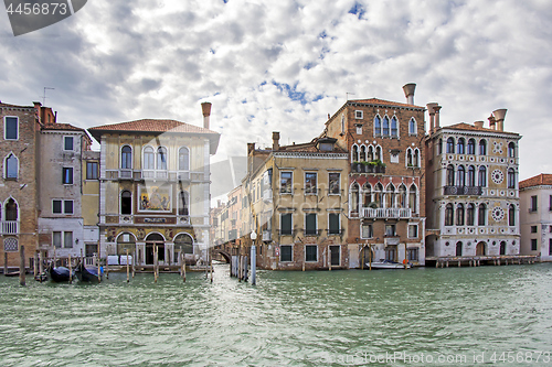 Image of Views of beautiful buildings, gondolas, bridges and canals in Ve