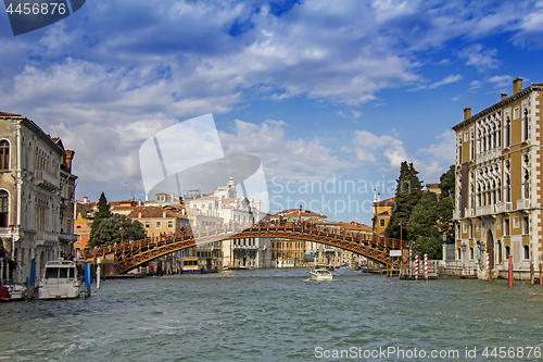 Image of Views of beautiful buildings, gondolas, bridges and canals in Ve