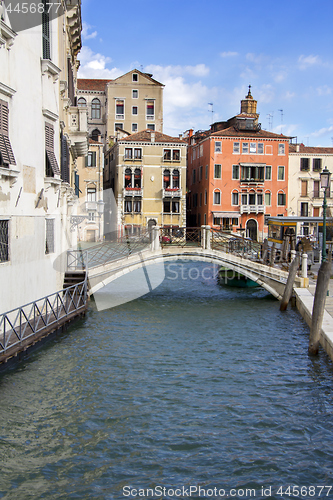 Image of Views of beautiful buildings, gondolas, bridges and canals in Ve