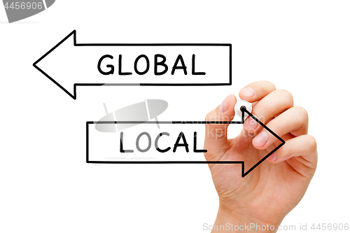 Image of Local Or Global Arrows Concept
