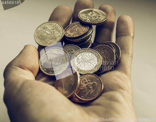 Image of Vintage Euro coins