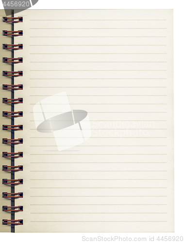 Image of Vintage looking Blank notebook page