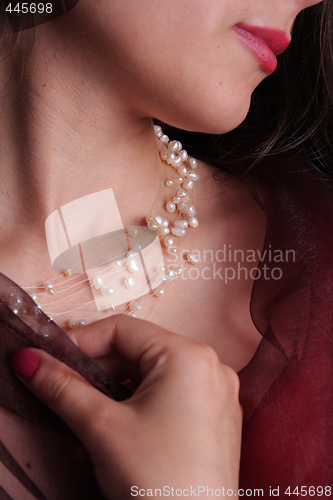 Image of Woman with pearls