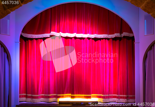 Image of Theatre curtain on stage