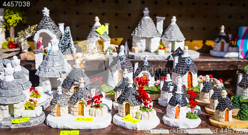 Image of ALBEROBELLO, ITALY - Trulli di Alberobello souvenirs for tourist